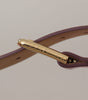 Dolce & Gabbana Metallic Pink Polished Leather Logo Metal Buckle Belt