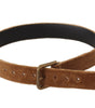 Dolce & Gabbana Brown Velvet Bronze Vintage Logo Metal Buckle Belt