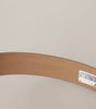 Dolce & Gabbana Silver Leather Gold Tone Logo Metal Buckle Belt