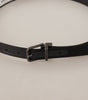 Dolce & Gabbana Black Calfskin Leather Vintage Metal Buckle Belt