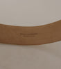 Dolce & Gabbana Gold Wide Waist Jacquard Baroque DG Logo Buckle Belt