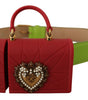 Dolce & Gabbana Green Leather Devotion Heart Micro Bag Headphones Belt