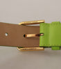 Dolce & Gabbana Green Leather Devotion Heart Micro Bag Headphones Belt