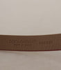 Dolce & Gabbana Brown Logo Engraved Metal Waist Buckle Belt