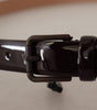 Dolce & Gabbana Black Patent Leather Logo Metal Waist Buckle Belt