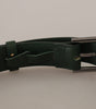 Dolce & Gabbana Army Green Leather Logo Metal Waist Buckle Belt