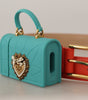 Dolce & Gabbana Orange Leather Devotion Heart Micro Bag Headphones Belt
