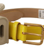 Dolce & Gabbana Yellow Leather Devotion Heart Micro Bag Headphones Belt