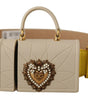 Dolce & Gabbana Yellow Leather Devotion Heart Micro Bag Headphones Belt