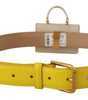 Dolce & Gabbana Yellow Leather Devotion Heart Micro Bag Headphones Belt