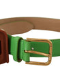 Dolce & Gabbana Green Leather Devotion Heart Micro Bag Headphones Belt