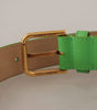 Dolce & Gabbana Green Leather Devotion Heart Micro Bag Headphones Belt
