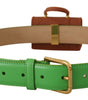 Dolce & Gabbana Green Leather Devotion Heart Micro Bag Headphones Belt