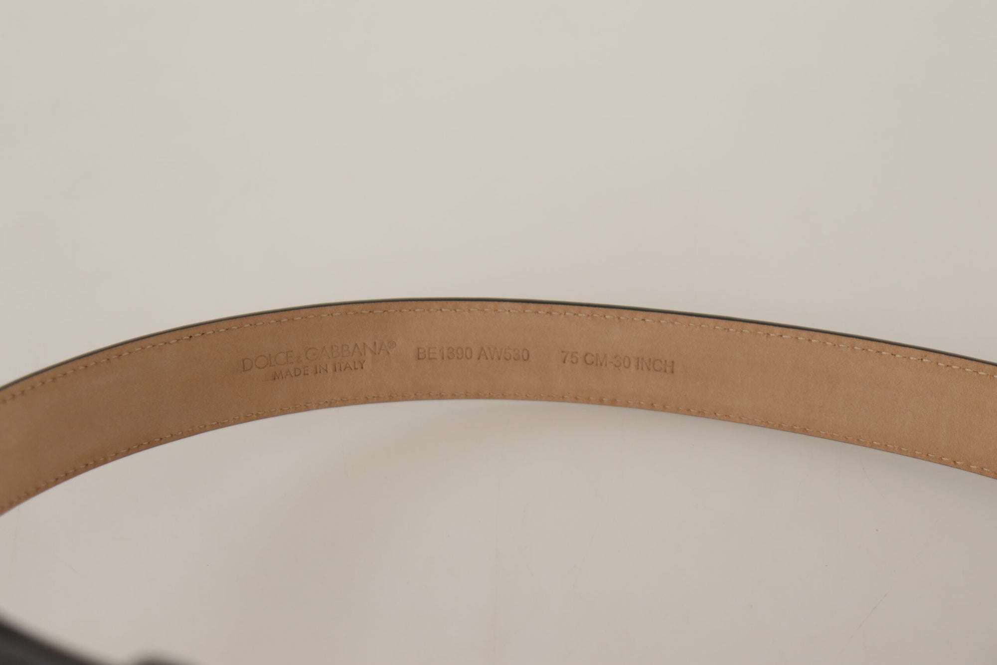 Dolce & Gabbana Black Calf Leather Gold Metal Logo Waist Buckle Belt