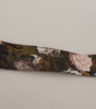 Dolce & Gabbana Multicolor Wide Leather Floral Gold Metal Buckle Belt