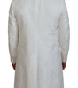 Dolce & Gabbana Elegant White Floral Brocade Trench Coat