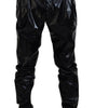 Dolce & Gabbana Black Shining Nylon Skinny Men Pants