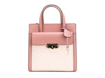 Michael Kors Cece Small Pink PVC North South Flap Tote Crossbody Bag Purse