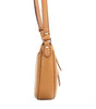 Michael Kors Dover Small Luggage Pebbled Leather Half Moon Crossbody Bag Purse
