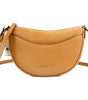 Michael Kors Dover Small Luggage Pebbled Leather Half Moon Crossbody Bag Purse