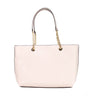 Sac fourre-tout Michael Kors Jet Set Medium en cuir poudre blush avec fermeture éclair sur le devant et chaîne