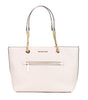 Sac fourre-tout Michael Kors Jet Set Medium en cuir poudre blush avec fermeture éclair sur le devant et chaîne