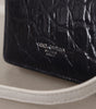 Portefeuille à deux volets en cuir exotique bleu Dolce & Gabbana avec sangle