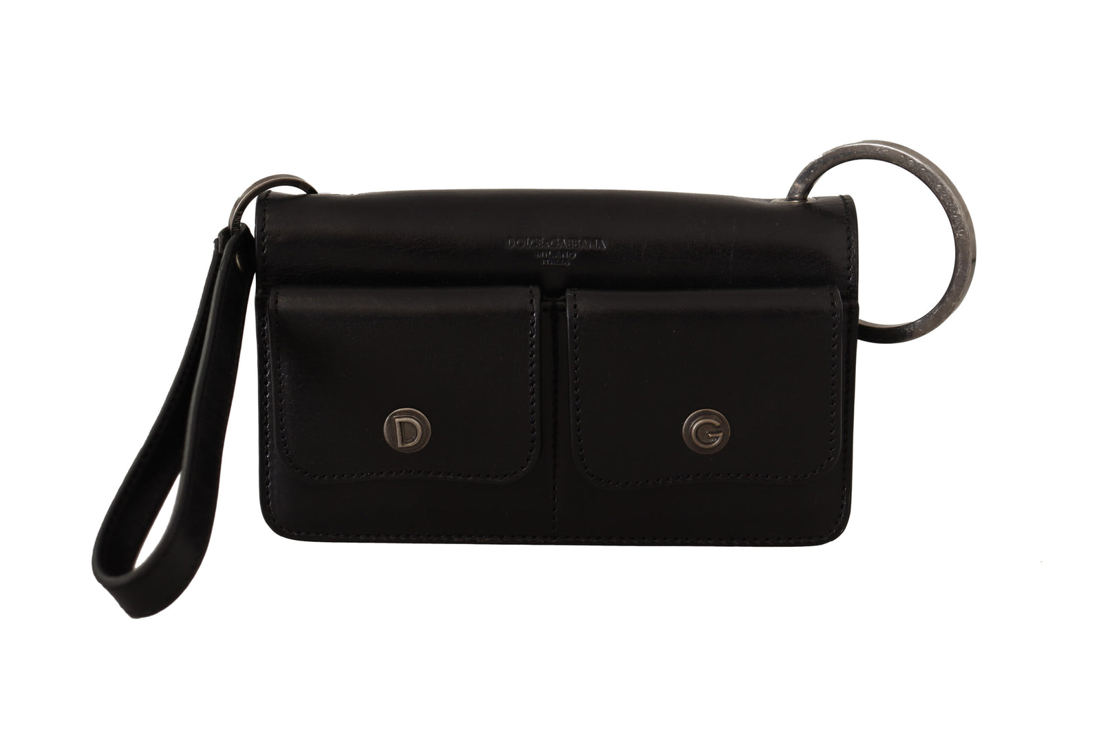 Portefeuille élégant en cuir Dolce & Gabbana en noir intemporel