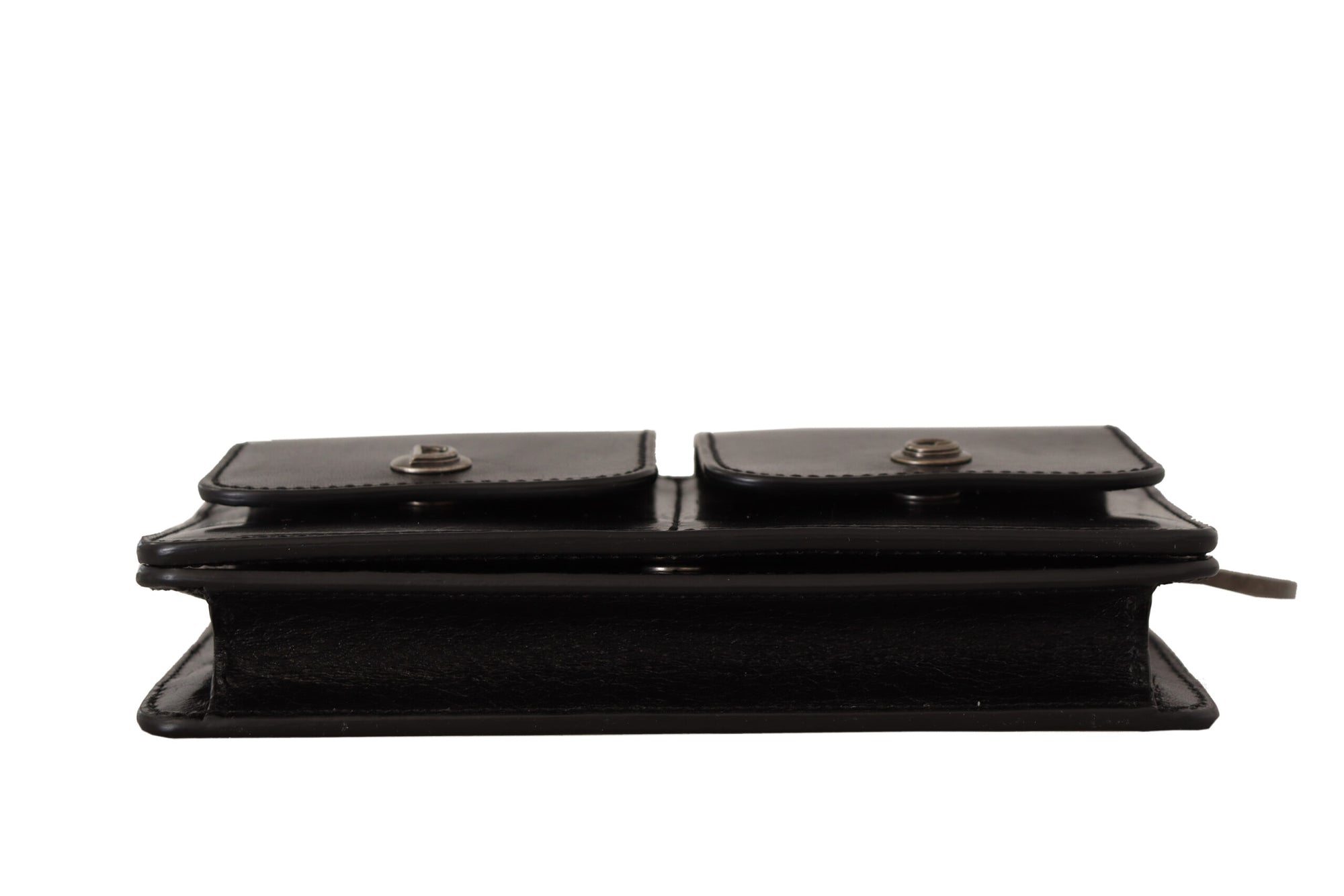 Portefeuille élégant en cuir Dolce &amp; Gabbana en noir intemporel