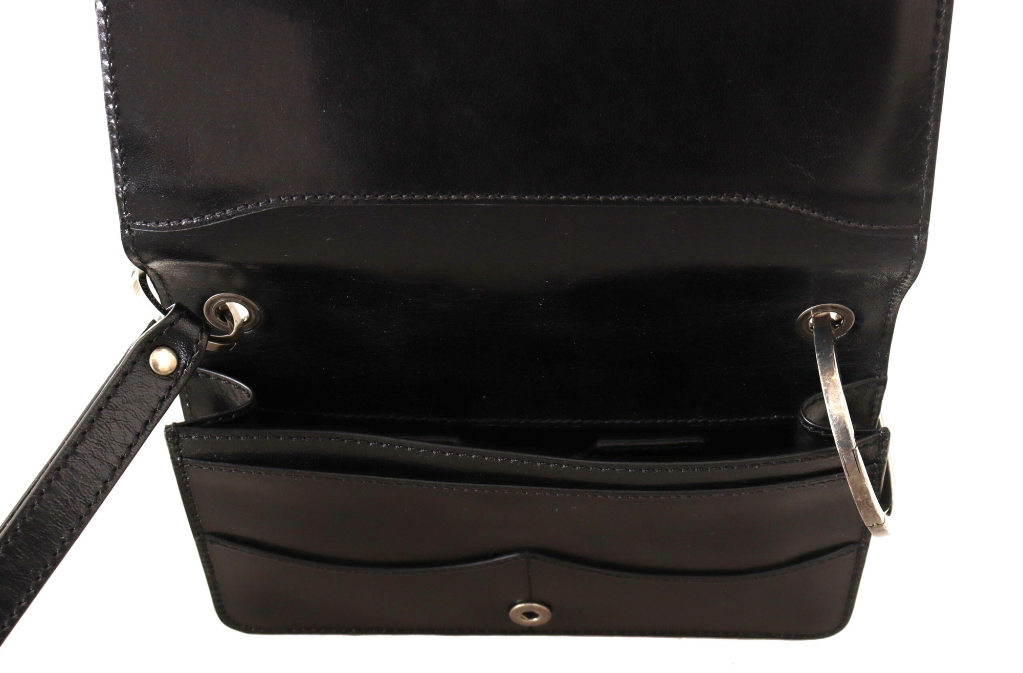 Portefeuille élégant en cuir Dolce &amp; Gabbana en noir intemporel