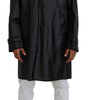 Dolce & Gabbana Black Trench Hooded Parka Cotton Jacket
