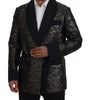 Dolce & Gabbana Gold Purple Baroque Jacket Blazer Robe
