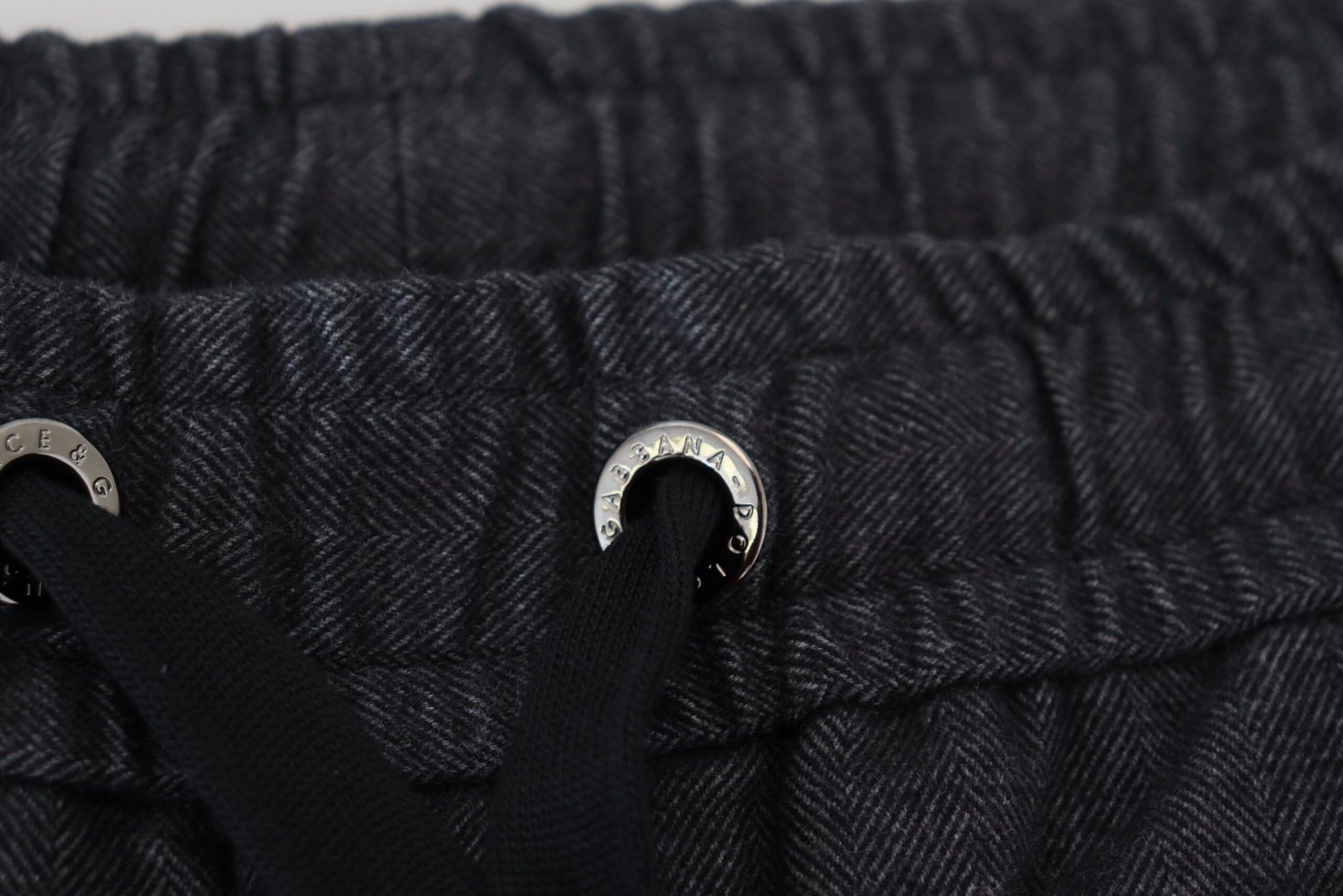 Dolce & Gabbana Grey Cotton Tapered Cotton Pants