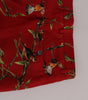 Dolce & Gabbana Red Silk Bird Print Dress Pants