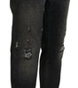 Dolce & Gabbana Gray Green Denim Regular Fit Jeans