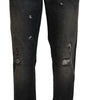 Dolce & Gabbana Gray Green Denim Regular Fit Jeans