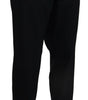 Dolce & Gabbana Black Wool Stretch Dress Formal Slim Fit Pant