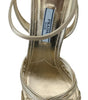 Prada Elegant Gold Stiletto Heel Sandals