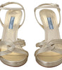 Prada Elegant Gold Stiletto Heel Sandals