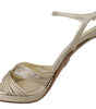 Prada Elegant Gold Stiletto Heel Sandals