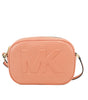 Michael Kors Jet Set Travel Medium Sherbert Leather Oval Camera Crossbody Bag
