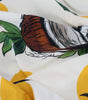 Dolce & Gabbana White Coconut Print Sheath Mini Silk Dress
