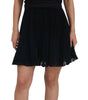 Dolce & Gabbana Black Lace Trim A-line Mini Nylon Dress