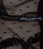 Dolce & Gabbana Black Lace Trim A-line Mini Nylon Dress
