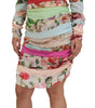 Dolce & Gabbana Multicolor Silk Floral Bodycon Sheath Dress