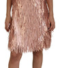 Dolce & Gabbana Pink Tinsel Sleeveless Shift A-line Dress
