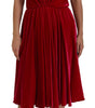 Dolce & Gabbana Pink Viscose Stretch Strapless A-line Dress