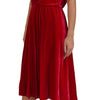 Dolce & Gabbana Pink Viscose Stretch Strapless A-line Dress
