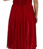 Dolce & Gabbana Pink Viscose Stretch Strapless A-line Dress