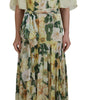 Dolce & Gabbana Multicolor Silk Floral Print Long Maxi Dress
